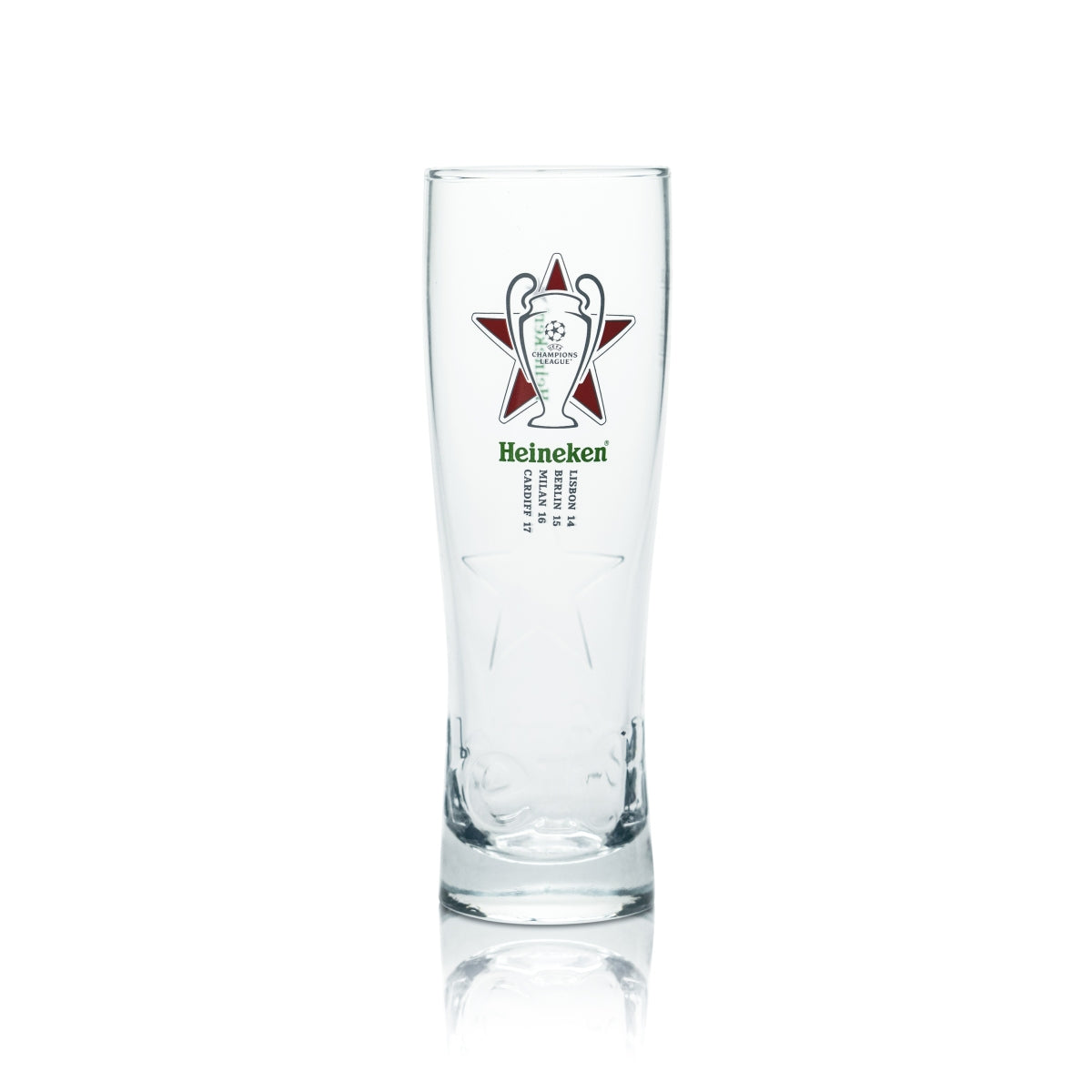 Heineken Pokal Glas 0,25l Kontur Gläser Champions League Sammler Edition Bier
