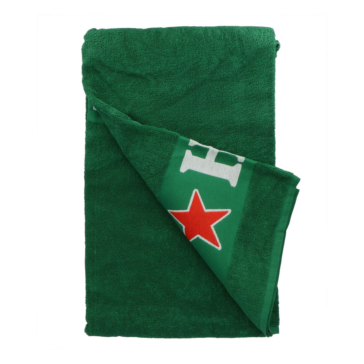 Heineken Strandtuch Badetuch 180x100cm grün weiß Logo Baumwolle – Ansicht 3