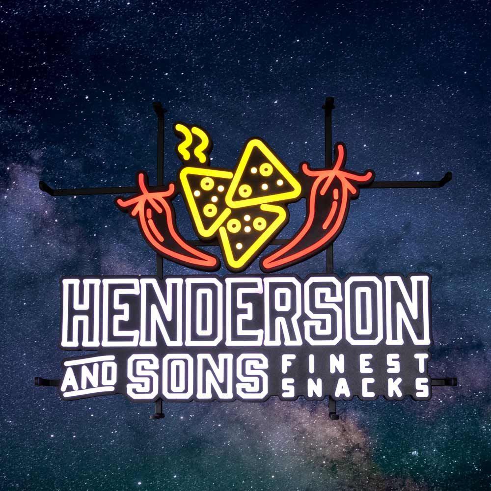 Henderson Sons Leuchtreklame LED Sign Chili Pepperoni Neon Wandschild MBG Deko