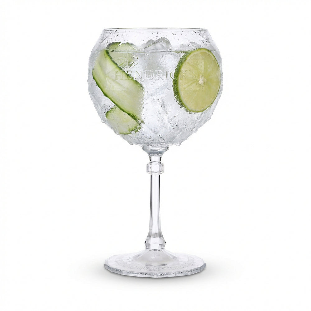 Hendricks Gin Glas 0,5l Design Ballongläser Edle Relief Glaskontur Aperitif