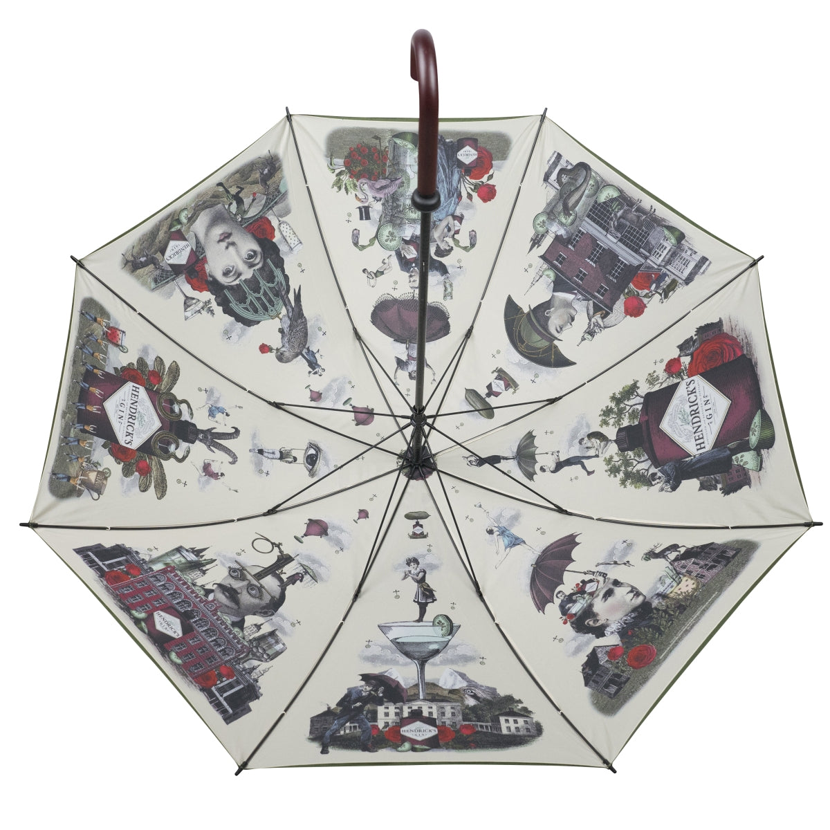 Hendricks Regenschirm Sonnenschirm Umbrella Rain Sun Ø134cm Sturmfest Outdoor – Ansicht 4
