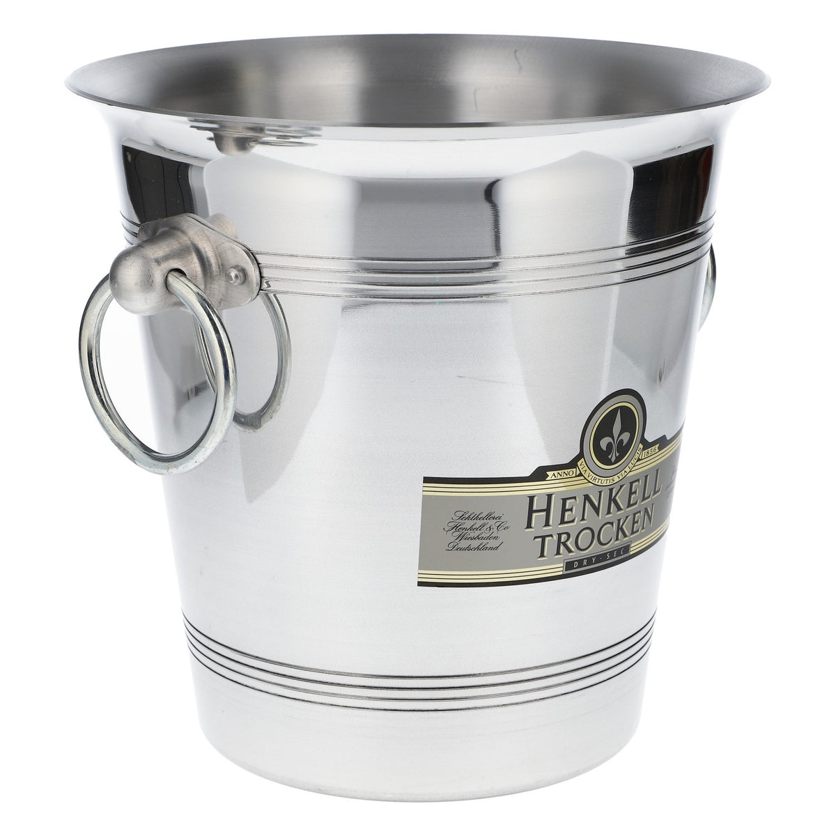 Henkell Sekt Eiseimer Flaschenkühler Eiswürfelbehälter Henkel Metall silber – Ansicht 2