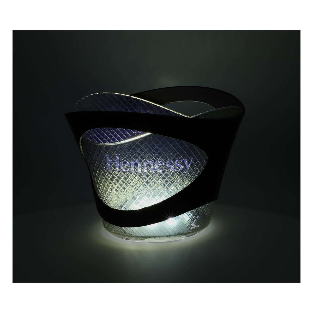 Hennessy Whiskey LED Kühler Eiswürfelbehälter Akku gold/Schwarz Groß – Ansicht 5