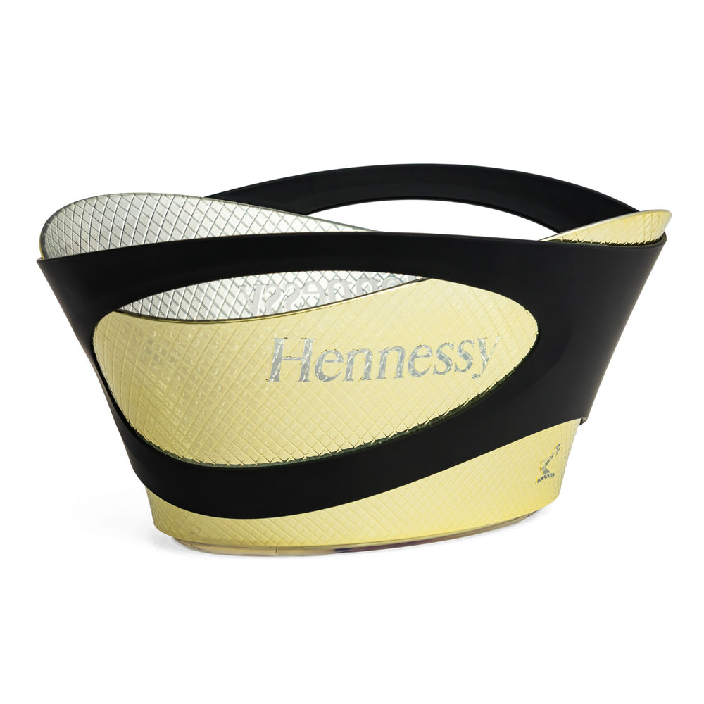Hennessy Whisky LED Akku Kühler Eiswürfelbox Flaschenkühler gold/Schwarz Groß