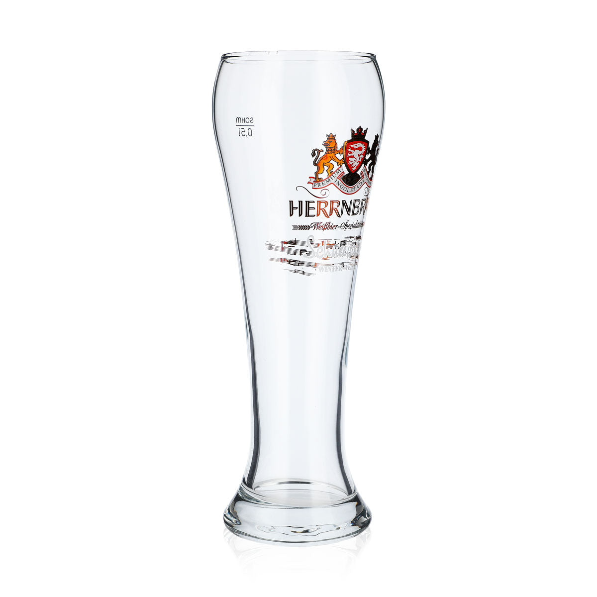 Herrnbräu Bier Glas 0,5l Weißbierglas "Schneewalter Winter-Weisse" Sahm – Ansicht 2