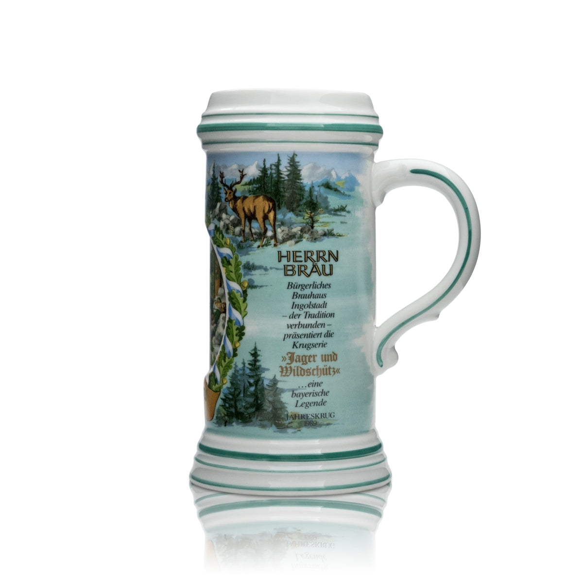 Herrnbräu Sammler Glas 0,5lKrug Humpen Seidel Gläser Jahreskrug 1989 Selten Rar – Ansicht 3