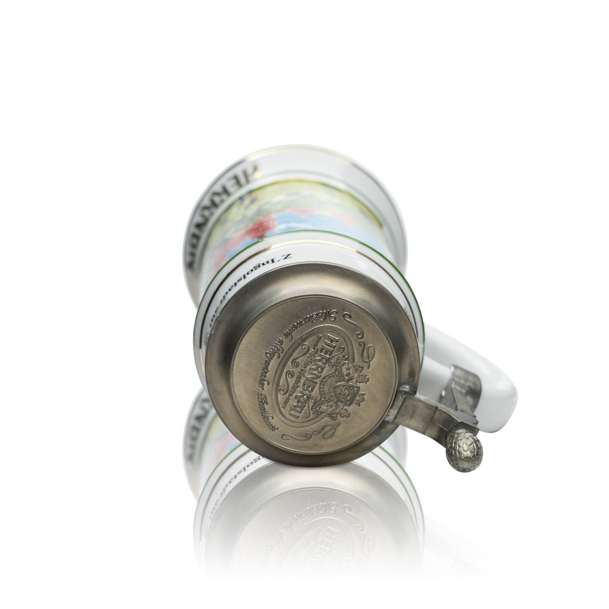 Herrnbräu Sammler Glas Zertifikat 0,5l Bierkrug Christian Seybold 1998 Deckel – Ansicht 3