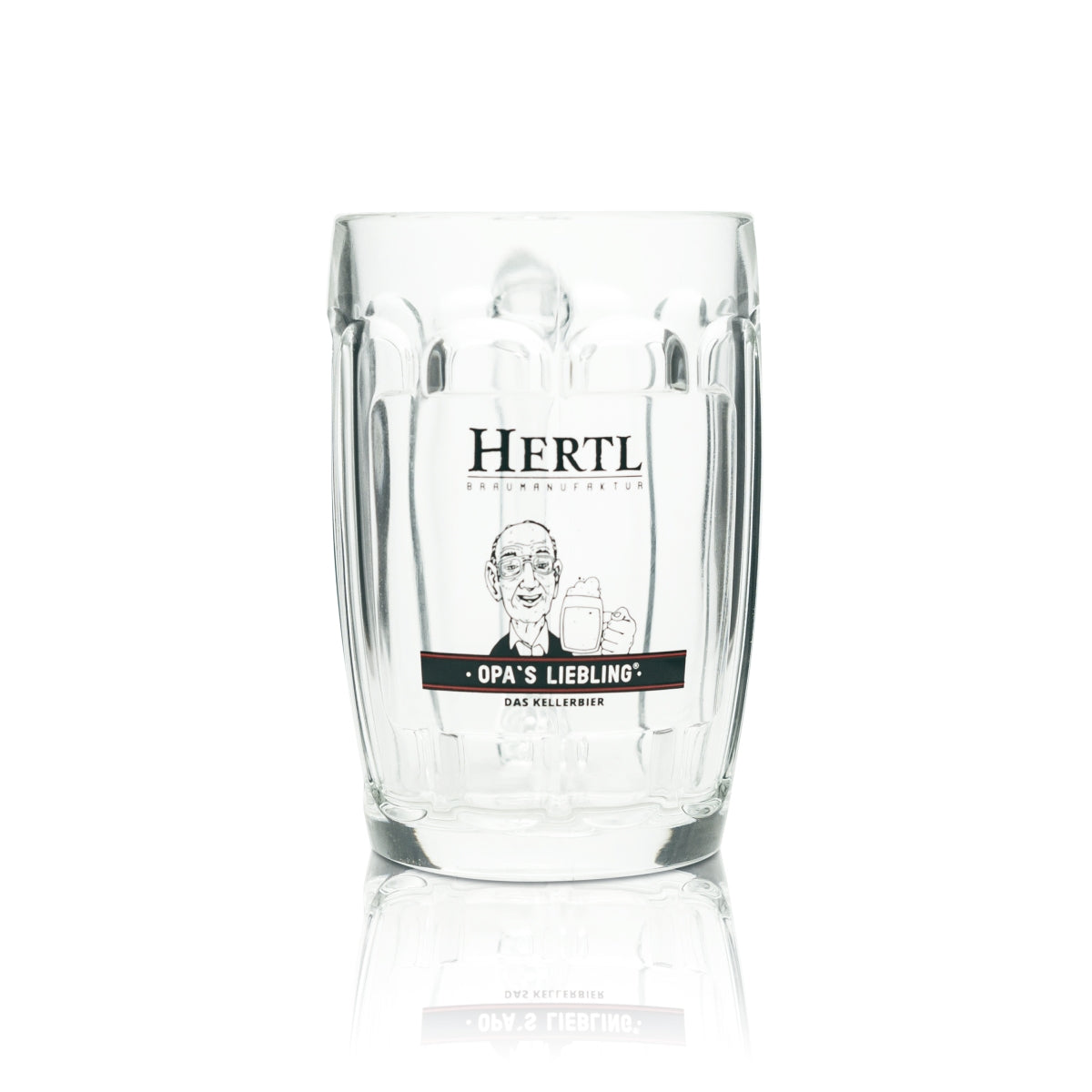 Hertl Bier Glas 0,3l Krug Opa's Liebling Kellerbier Seidel Gläser Henkel Krüge