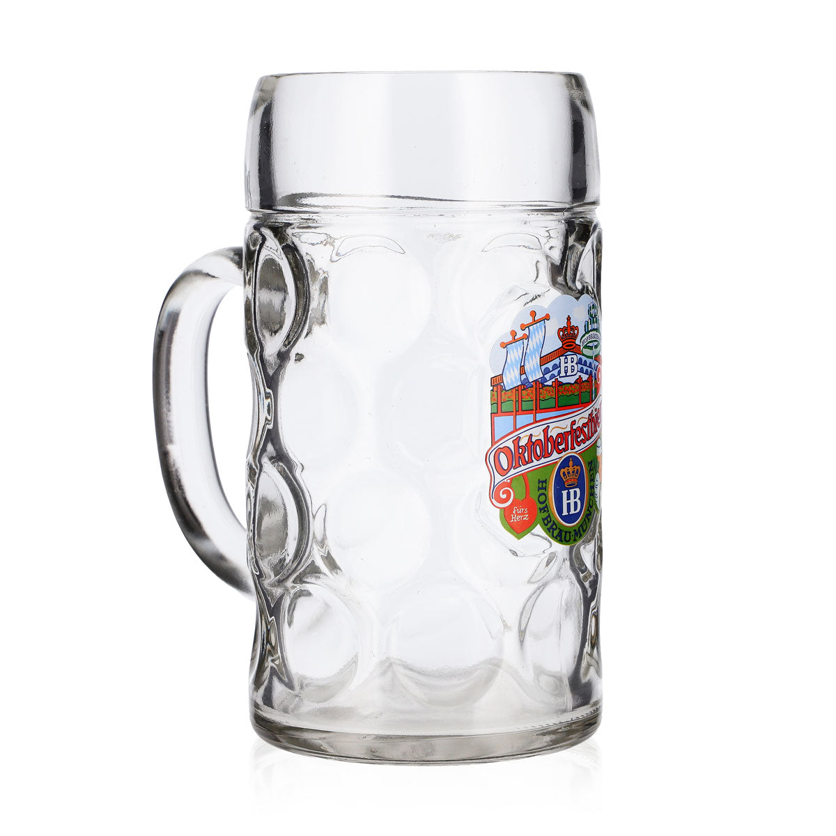 Hofbräu München Bier Glas 1l Krug Oktoberfestbier fürs Herz – Ansicht 2