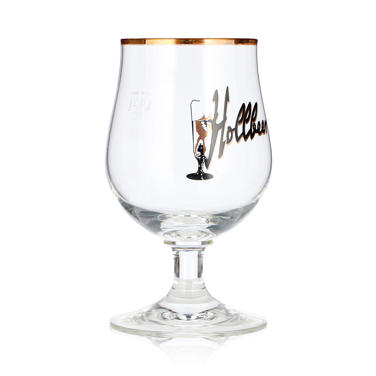 Hollbeer Bier Glas 0,2l Pokal Tulpe Goldrand Ritzenhoff – Ansicht 3