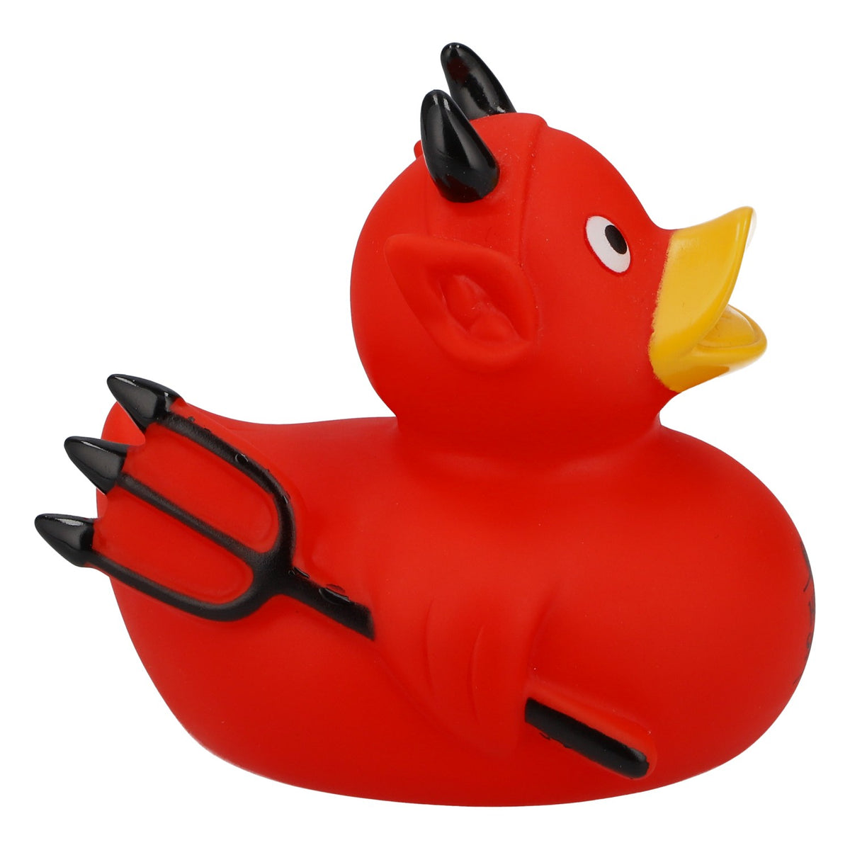 Höllensprudel Devil Gummiente Badeente Quietscheente Rot Hörner Dreizack – Ansicht 3