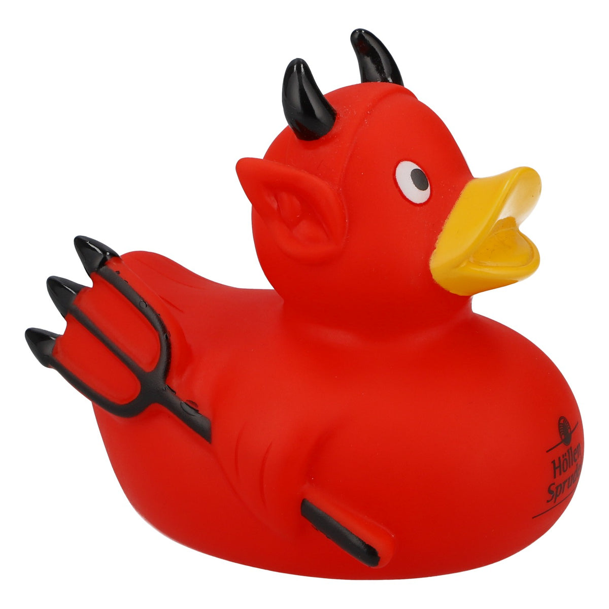 Höllensprudel Devil Gummiente Badeente Quietscheente Rot Hörner Dreizack – Ansicht 4