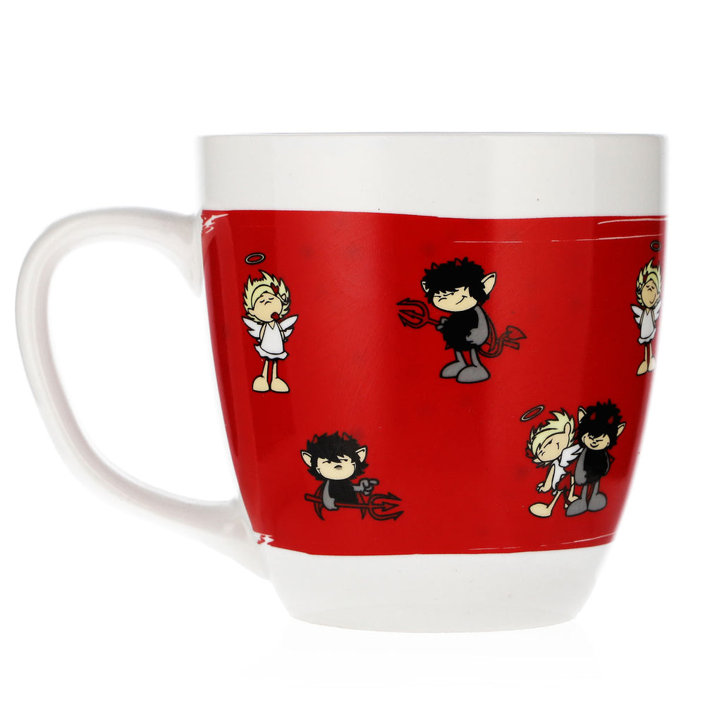 Höllensprudel Wasser Glas 0,3l Kaffeetasse Devil&Angel rot Keramik Tasse
