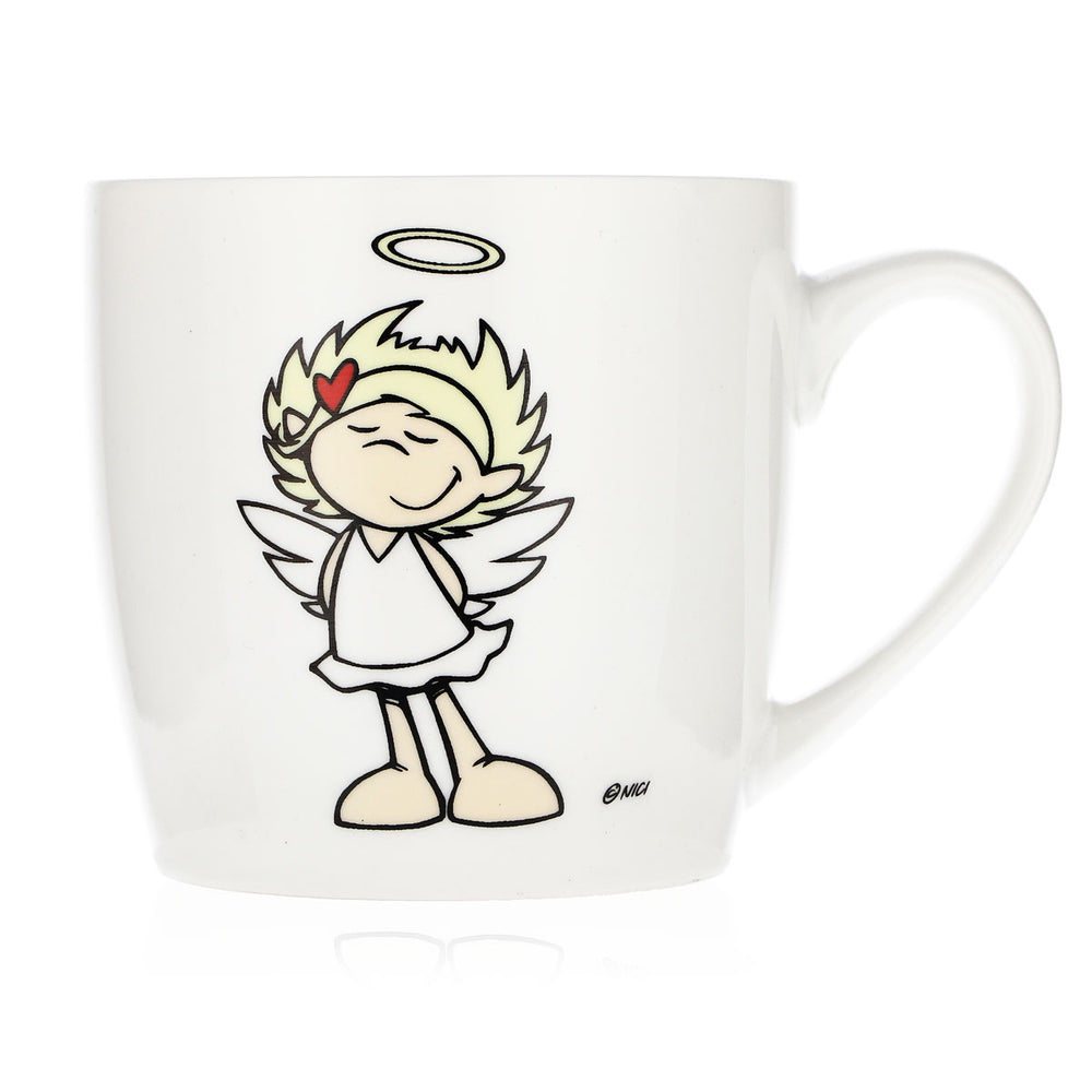 Höllensprudel Wasser Glas 0,3l Kaffetasse Angel Keramik Tasse