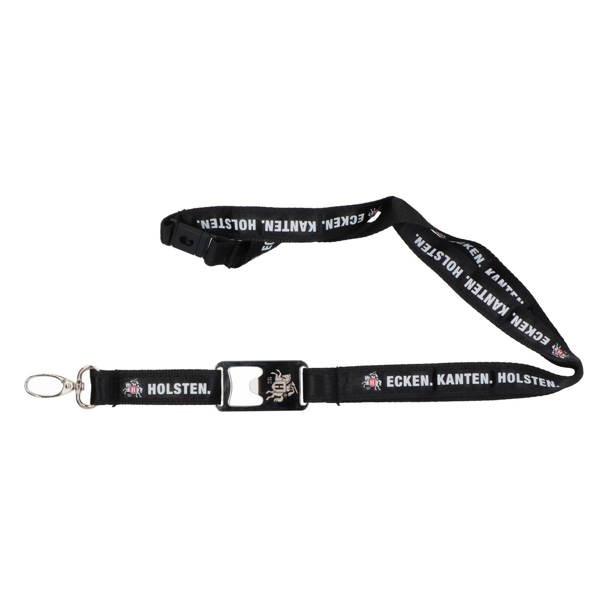 Holsten Bier Schlüsselanhänger Schlüsselband Lanyard Schwarz Flaschenöffner
