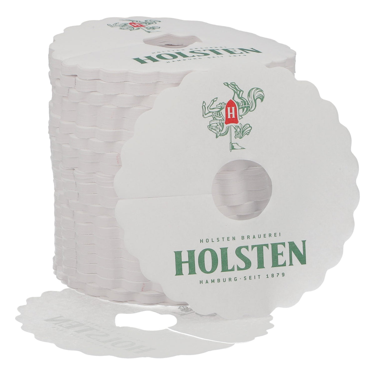 Holsten Bier Untersetzer Tropfdeckchen Papier neu weiß Bierdeckel Coaster