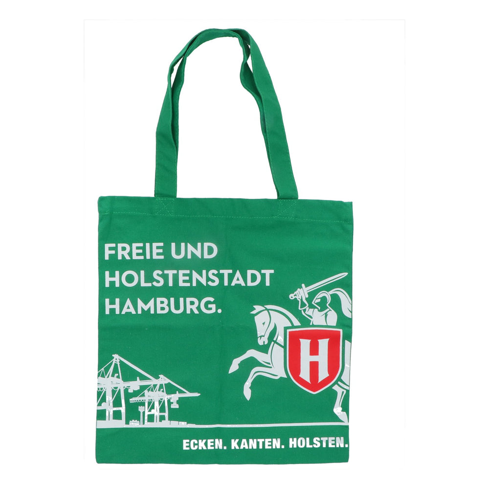 Holsten Pilsener Jutebeutel Tragetasche grün Freie und Holstenstadt Hamburg
