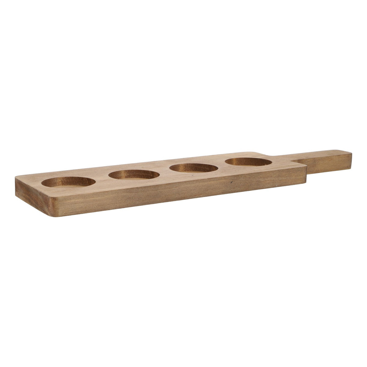 Holz Tablett für 4 Gläser Echtholzbrett Tasting Tray Shotmeter – Ansicht 2