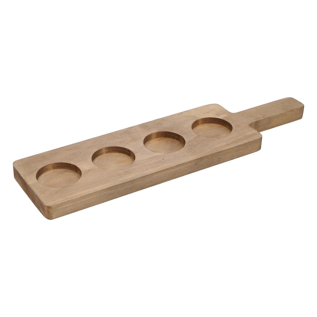 Holz Tablett für 4 Gläser Echtholzbrett Tasting Tray Shotmeter – Ansicht 3