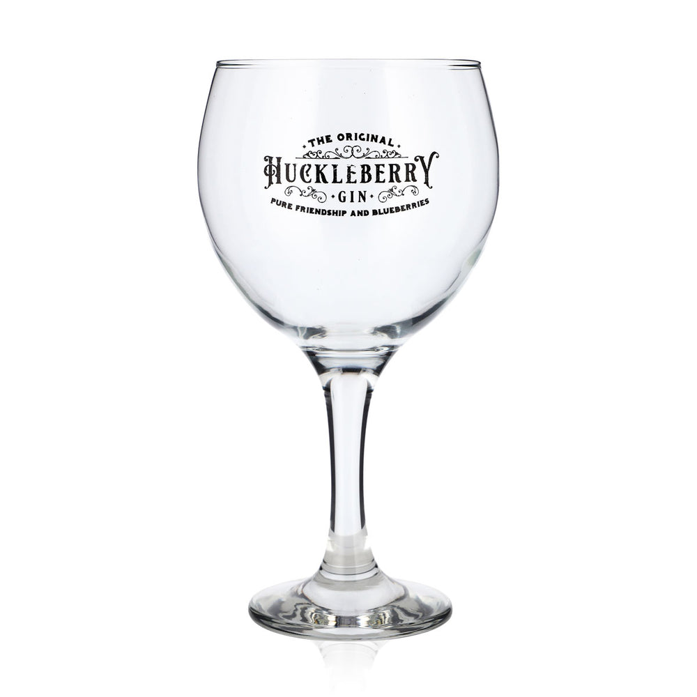 Huckleberry Gin Glas 0,62l Ballonglas Schwarzes Logo Cognac Schwenker Copa Tonic