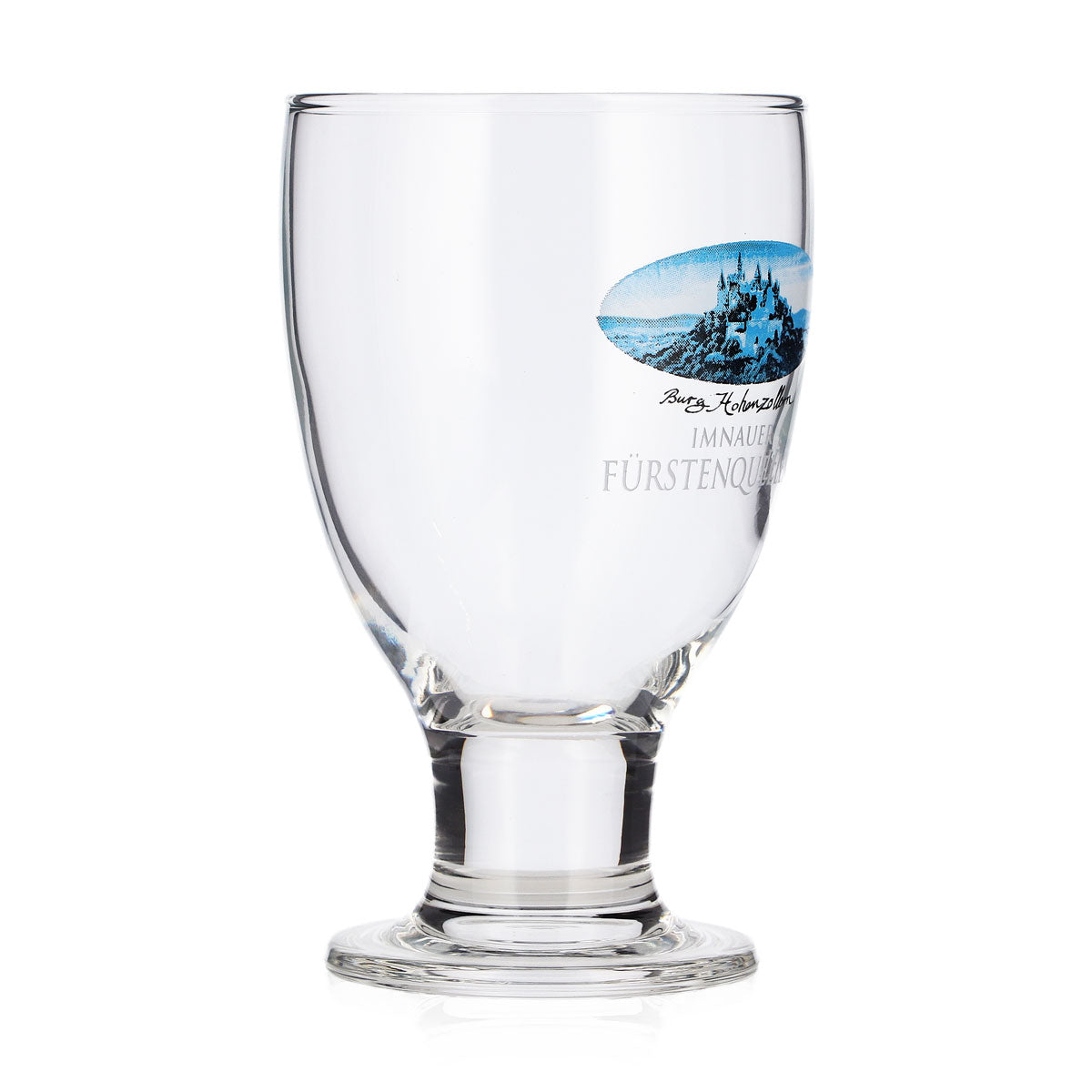 Imnauer Fürstenquellen Wasser Glas 0,26l Tulpe Burg Hohenzollern Bierglas – Ansicht 2