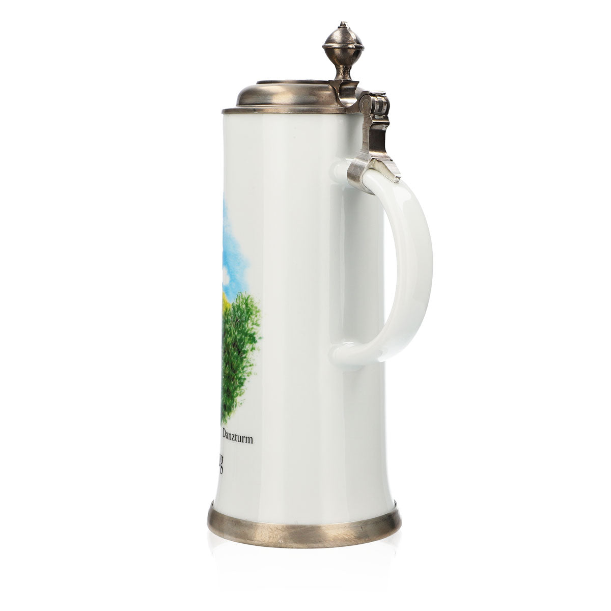 Iserlohner Bierglas Jahreskrug 2002 Steinzeugkrug Seidel Zinndeckel 0,65l Krug – Ansicht 4