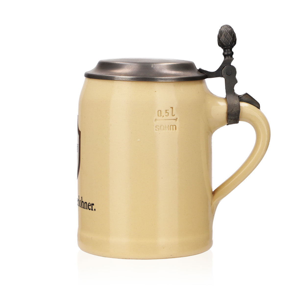 Iserlohner Bierglas Steinzeugkrug Seidel Zinndeckel 0,63l Krug Natürlich Iserloh – Ansicht 5