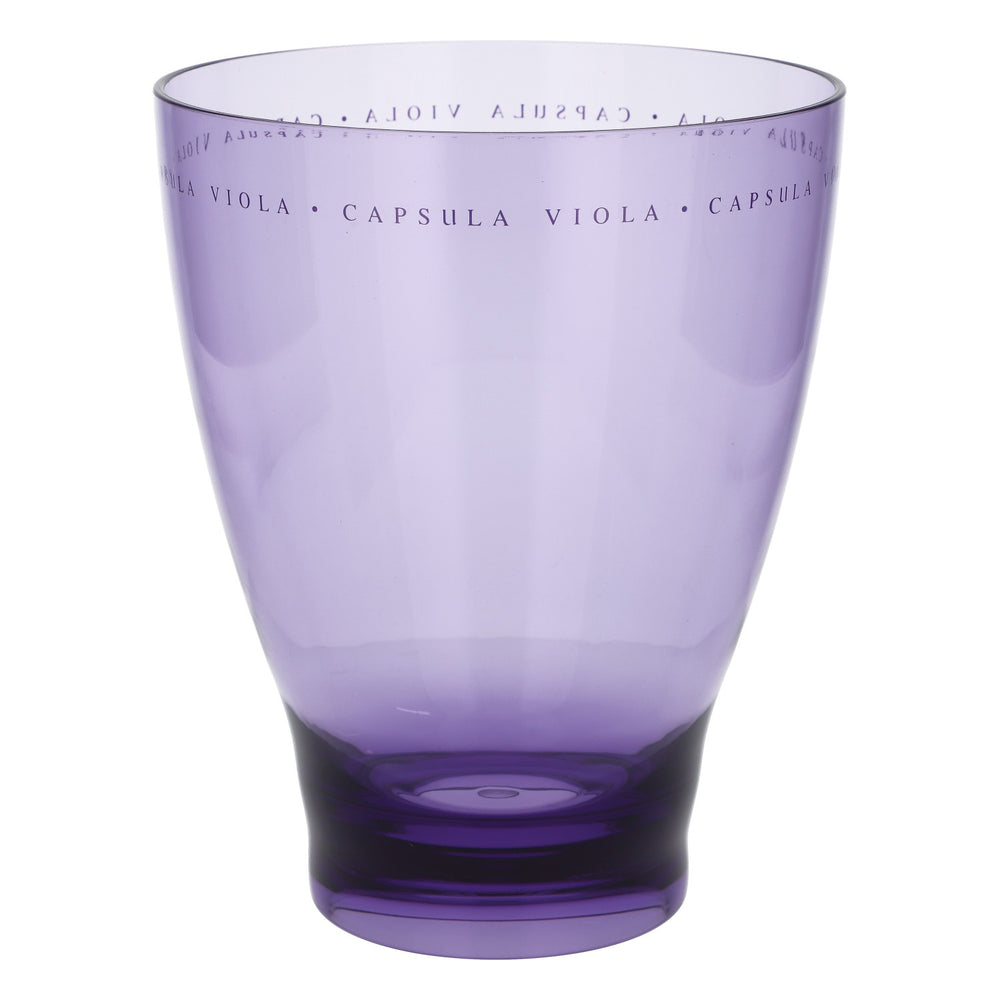Italesse Wein Flaschenkühler Eiswürfelbehälter Capsula Viola lila Transparent