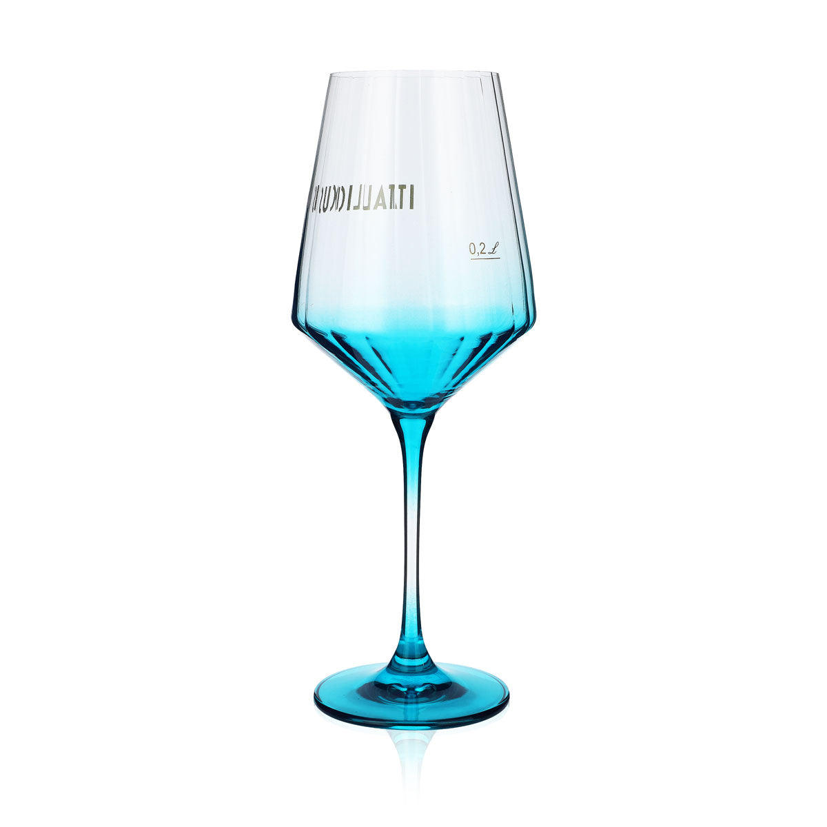 Italicus Likör Glas 0,2l Stielglas Likörgläser Weinglas Blautönung – Ansicht 3