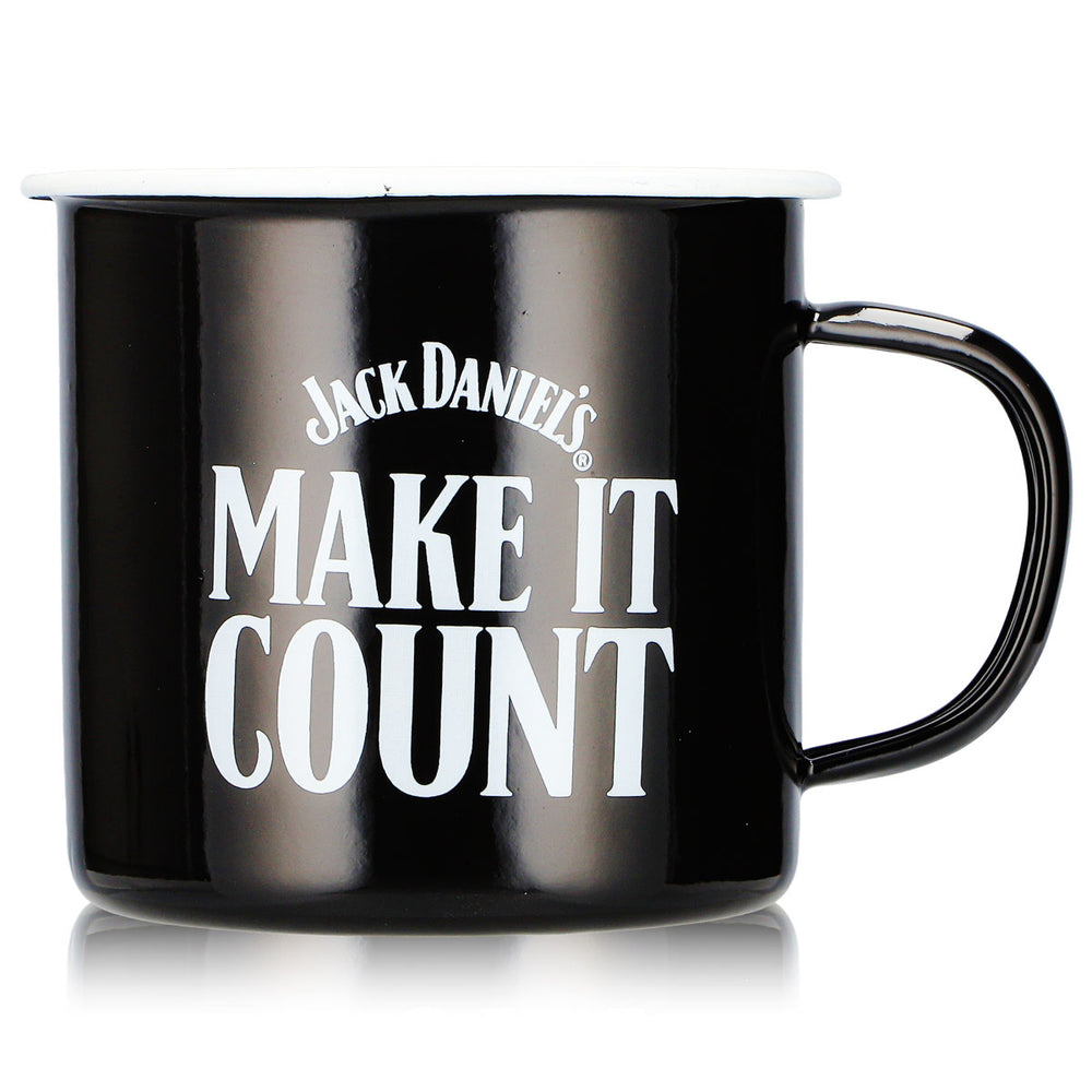 Jack Daniels Whiskey Glas 0,54l Tasse "MAKE IT COUNT" schwarz