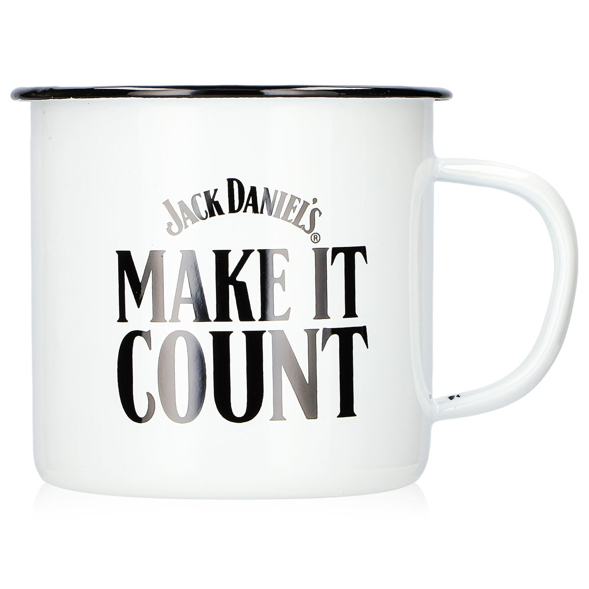 Jack Daniels Whiskey Glas 0,54l Tasse "MAKE IT COUNT" weiß