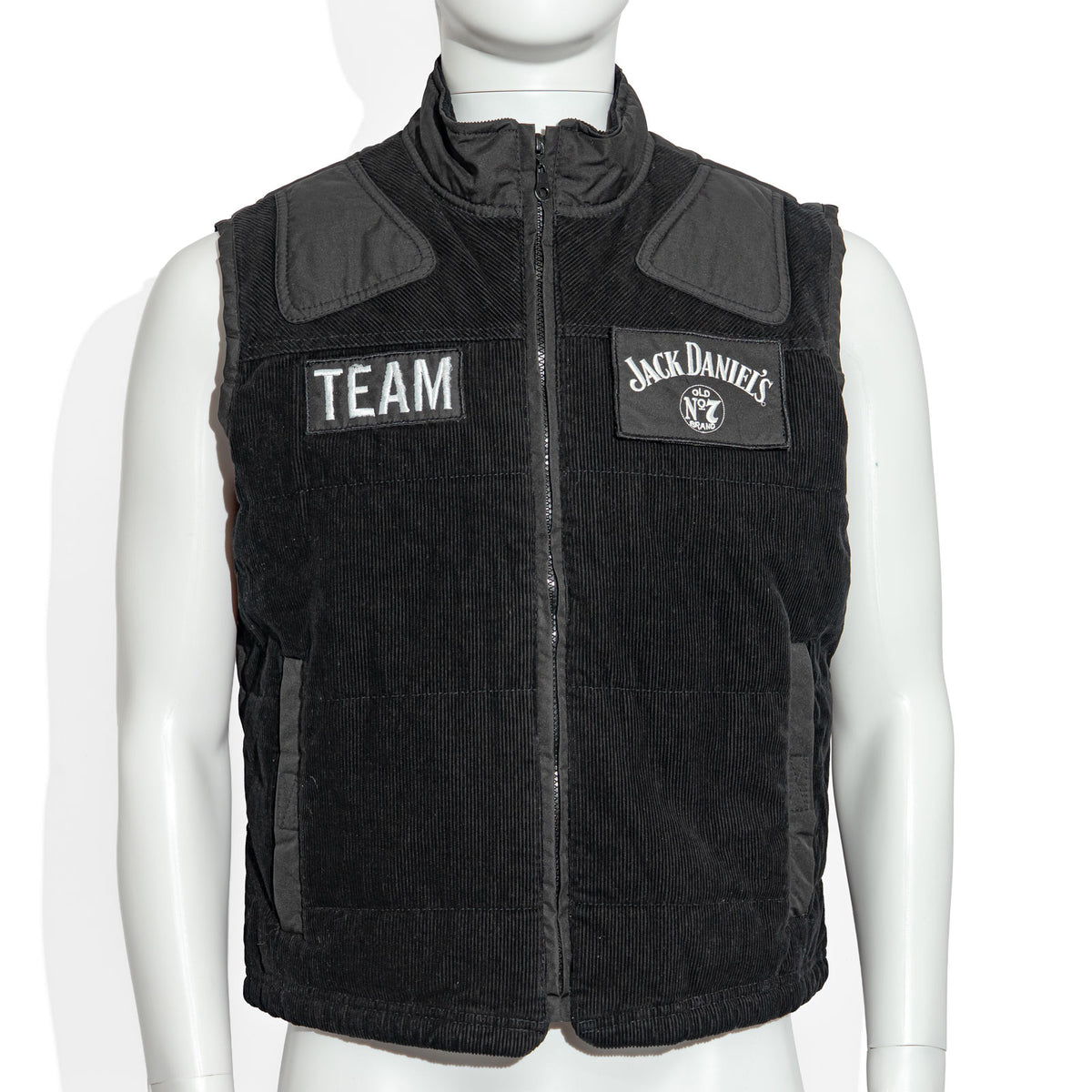 Jack Daniels Whiskey Glas Gr,M Mischgewebe Whisky Cordweste eckiges Brustlogo
