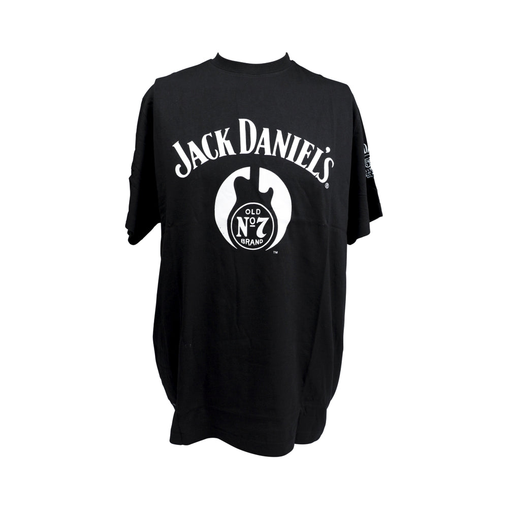 Jack Daniels Whiskey T-Shirt Festivalshirt Schwarz Größe L Herren "Guitarr"