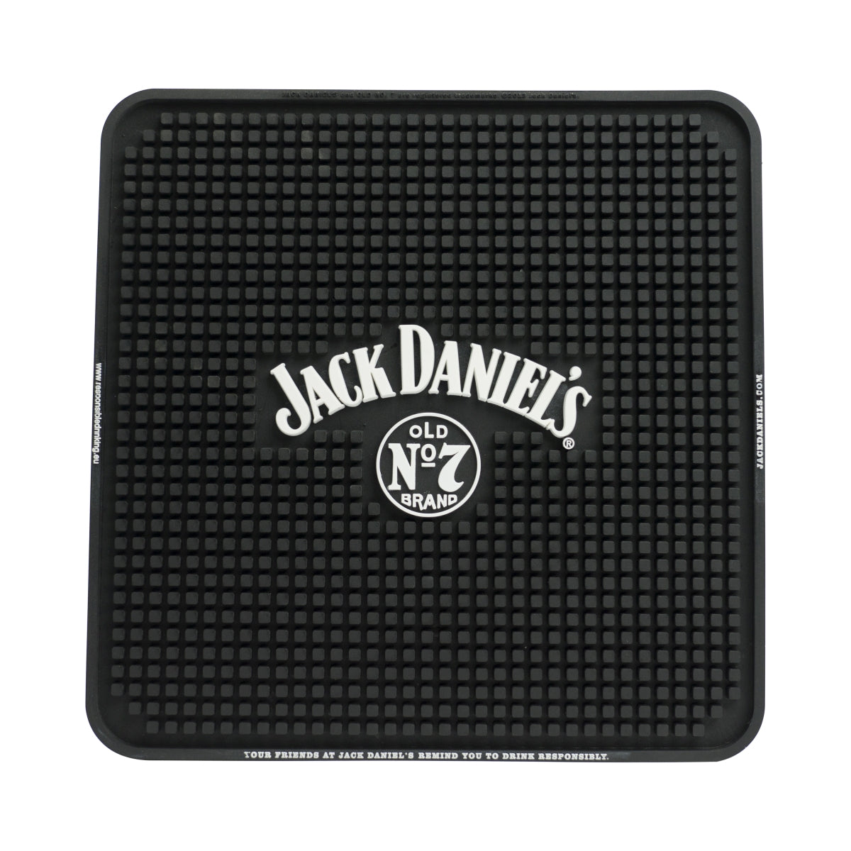 Jack Daniels Whisky Barmatte Abtropfmatte Barzubehör 4eckig einfaches Logo 30x30