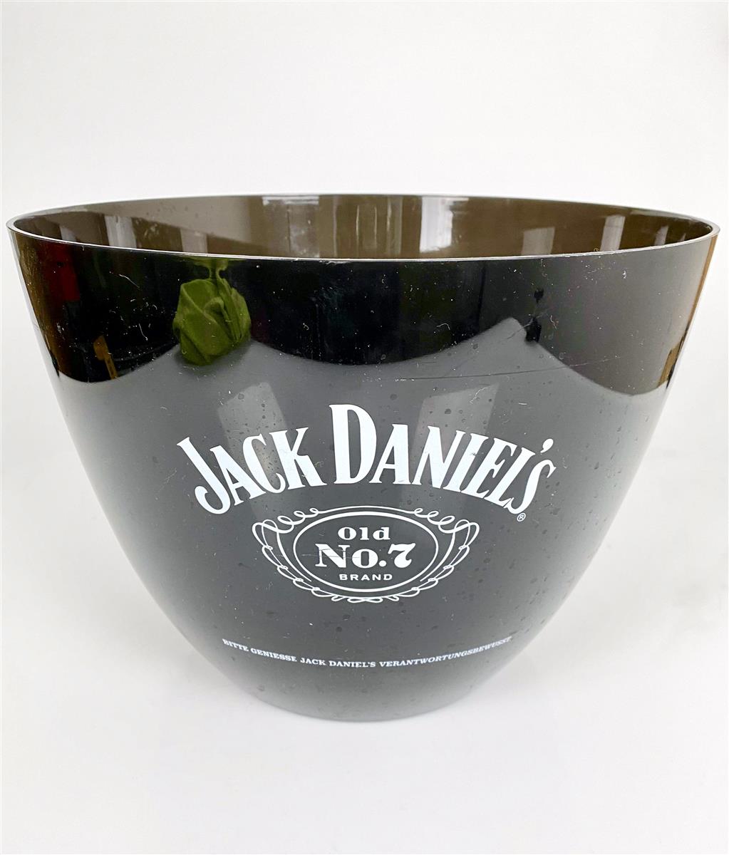 Jack Daniels Whisky Eiswürfelbehälter Flaschenkühler XL Eisbox rund schwarz