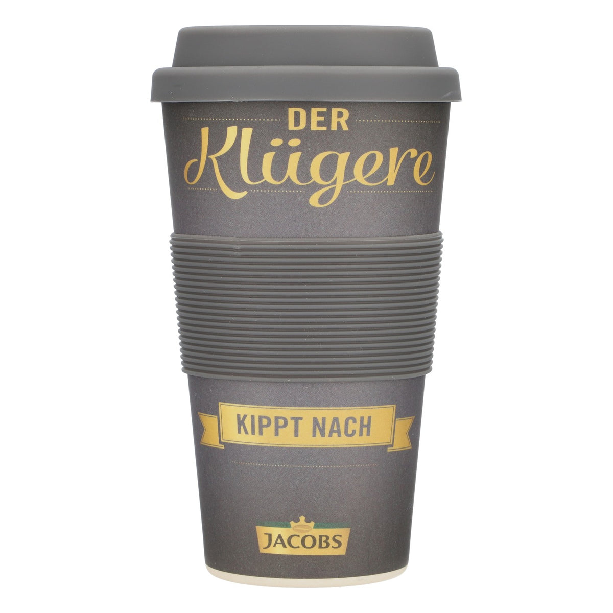 Jacobs Kaffee Becher To-Go Kaffebecher Heißgetränkbecher Mehrweg Schwarz