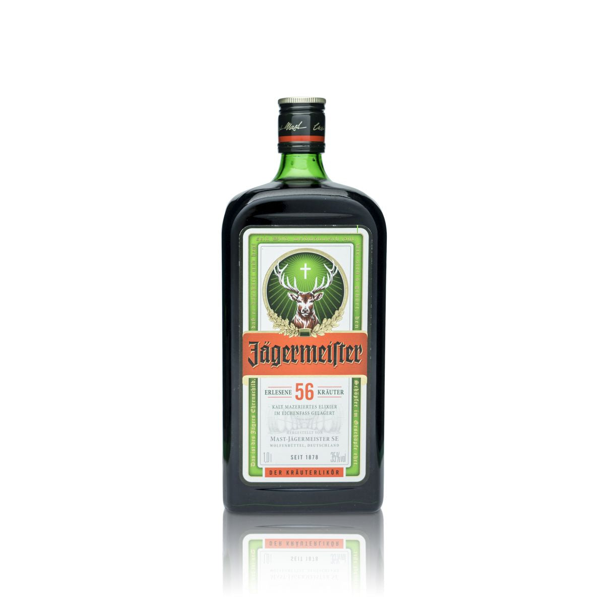 Jägermeister 1l Likör Flasche 35% vol. Spirituose Kräuterschnaps