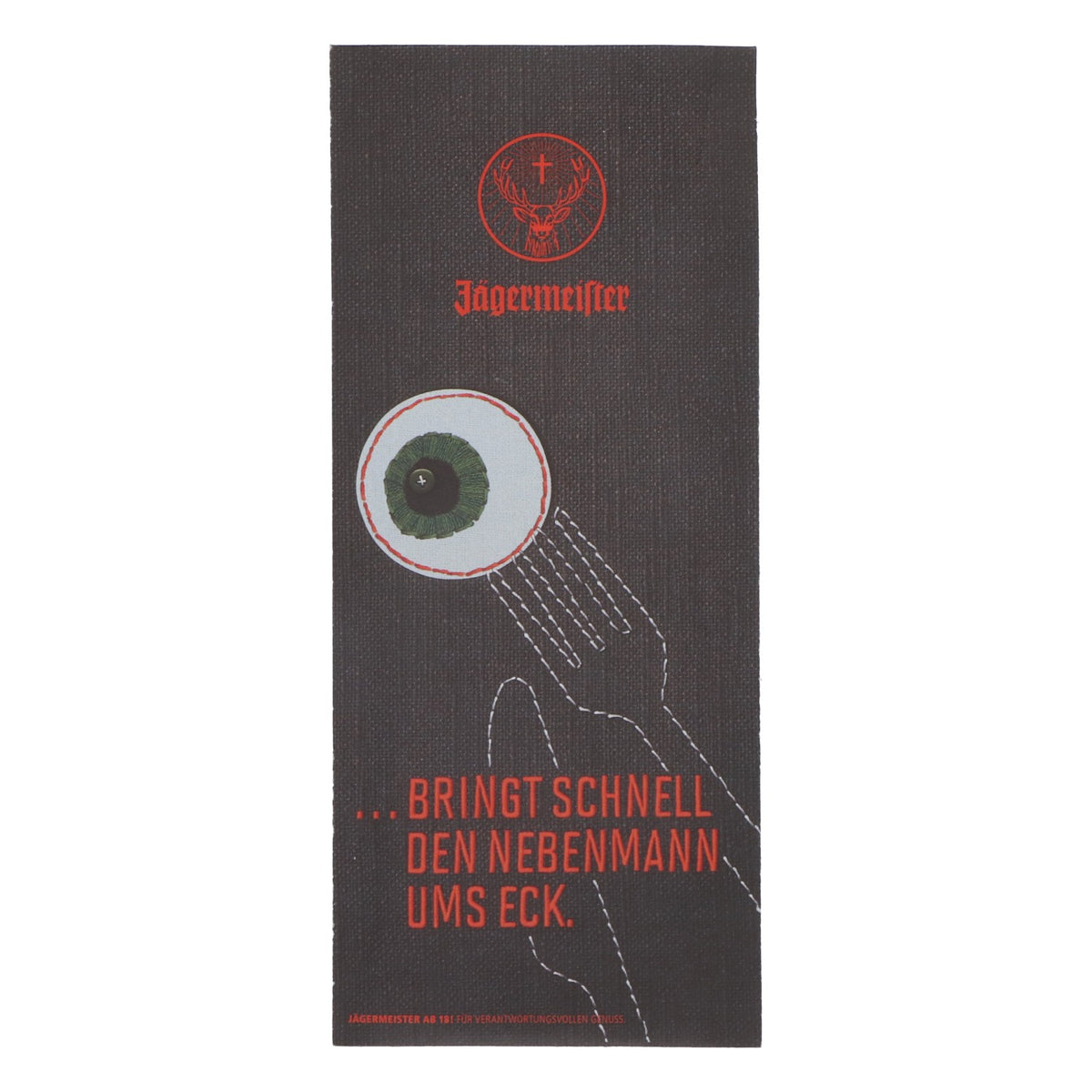 Jägermeister Bestecktasche inkl. Serviette schwarz "Wildes Fuchteln Besteck"