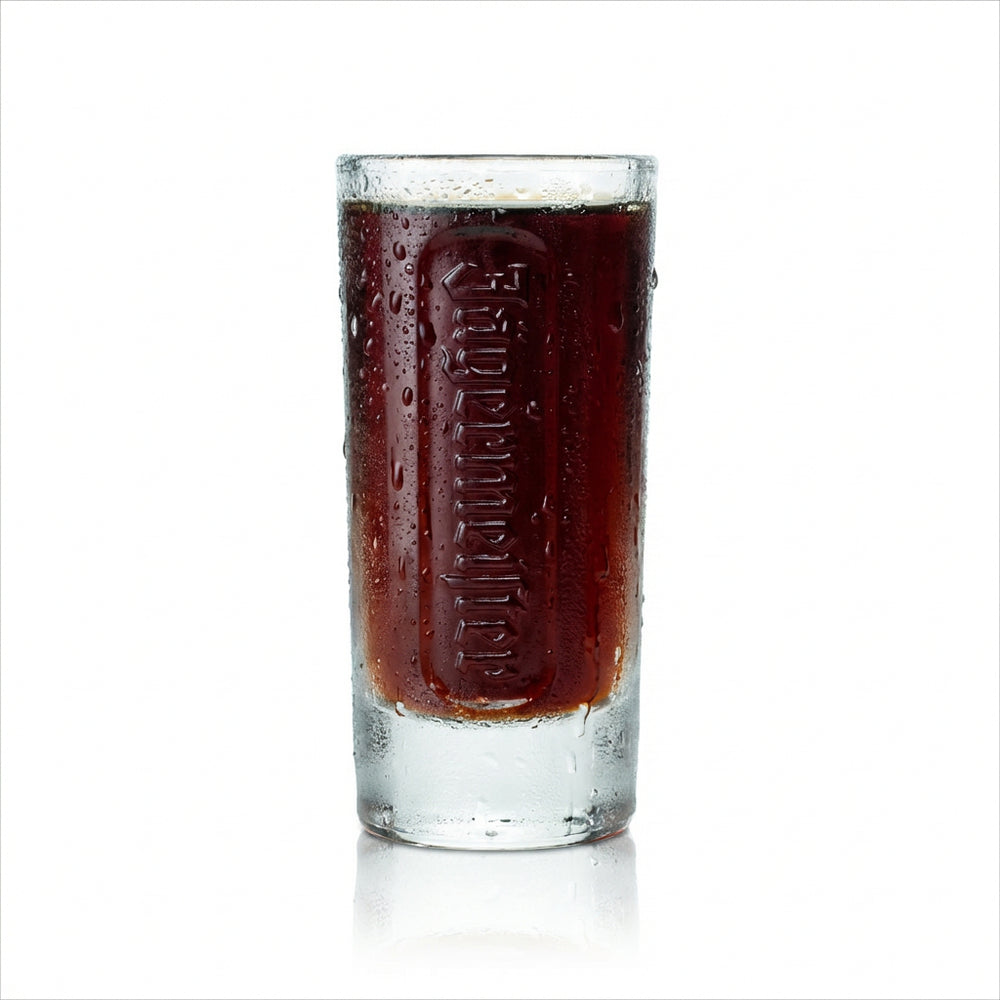 Jägermeister Glas 0,1l Tumbler On Ice Kontur Relief Gläser Flying Hirsch Jägerbombe