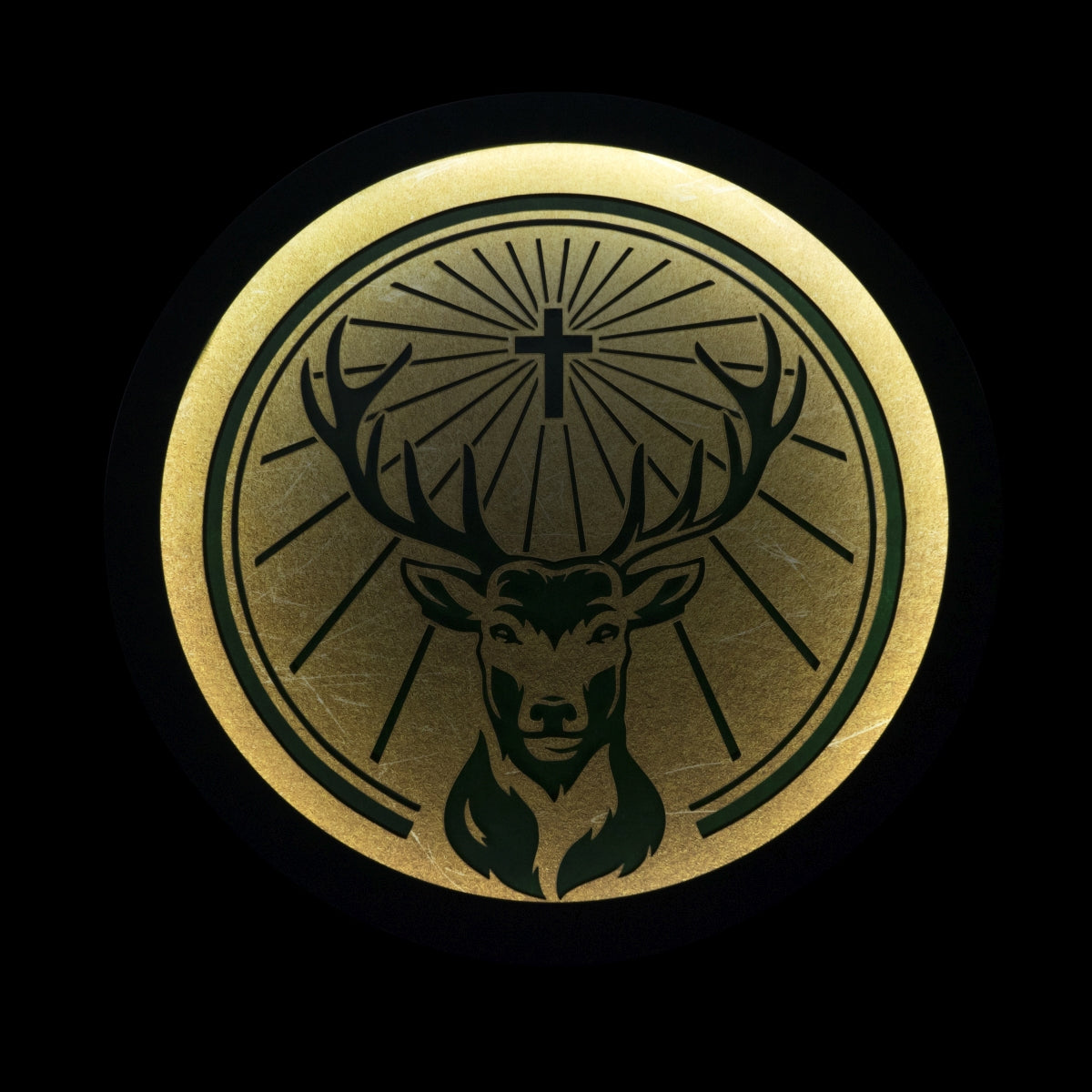 Jägermeister Leuchtreklame Wandschild LED Gold Premium Display Deko Sign Bar – Ansicht 3