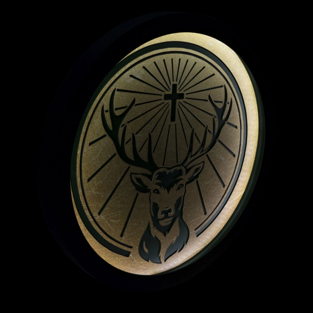 Jägermeister Leuchtreklame Wandschild LED Gold Premium Display Deko Sign Bar – Ansicht 4