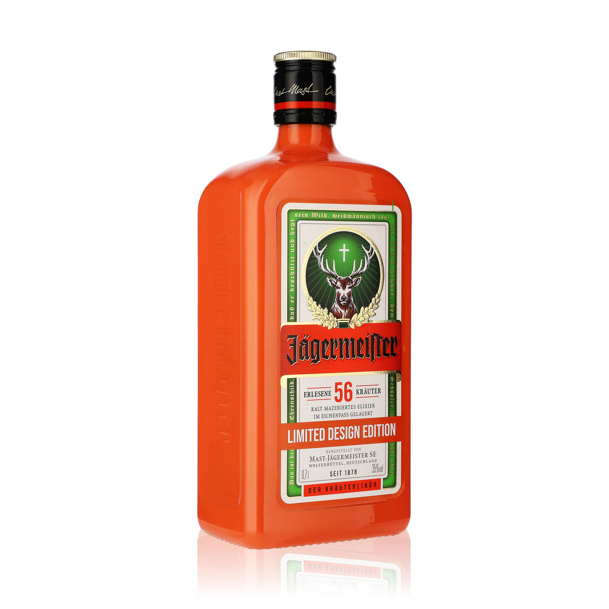 Jägermeister Likör 0,7l 35% vol. Flasche Designedition "Culture Orange" – Ansicht 2