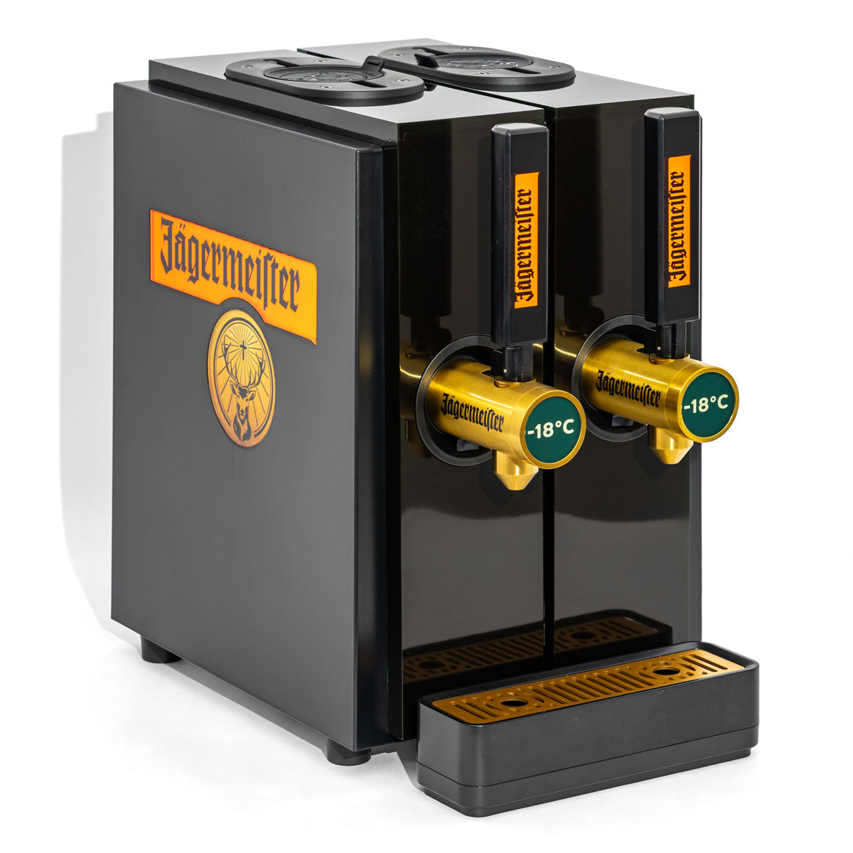 Jägermeister Likör Dual Tap Machine Zapfanlage für 2 Flaschen Shotmaschine Schwarz – Ansicht 5