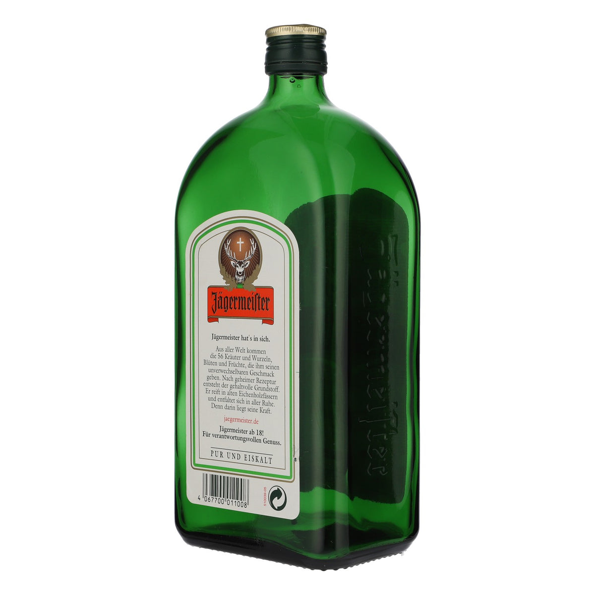 Jägermeister Likör Echtglas Showflasche 1l Showbottle Dekoflasche Schaufenster – Ansicht 4