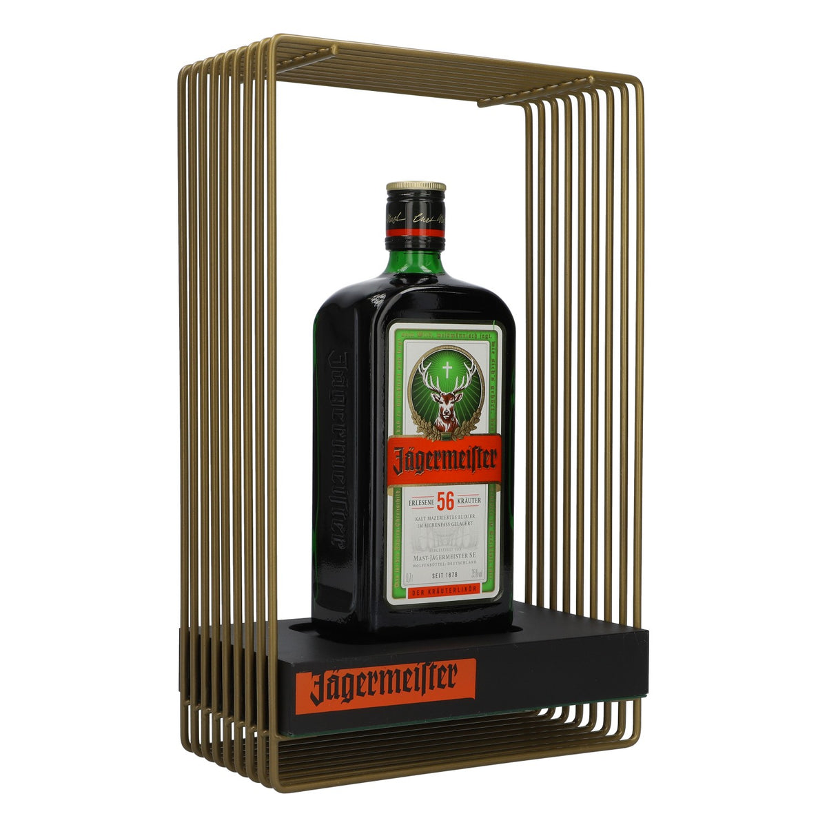 Jägermeister Likör Flaschenhalter Alukäfig Kunststoffboden 0,7-1l Flasche