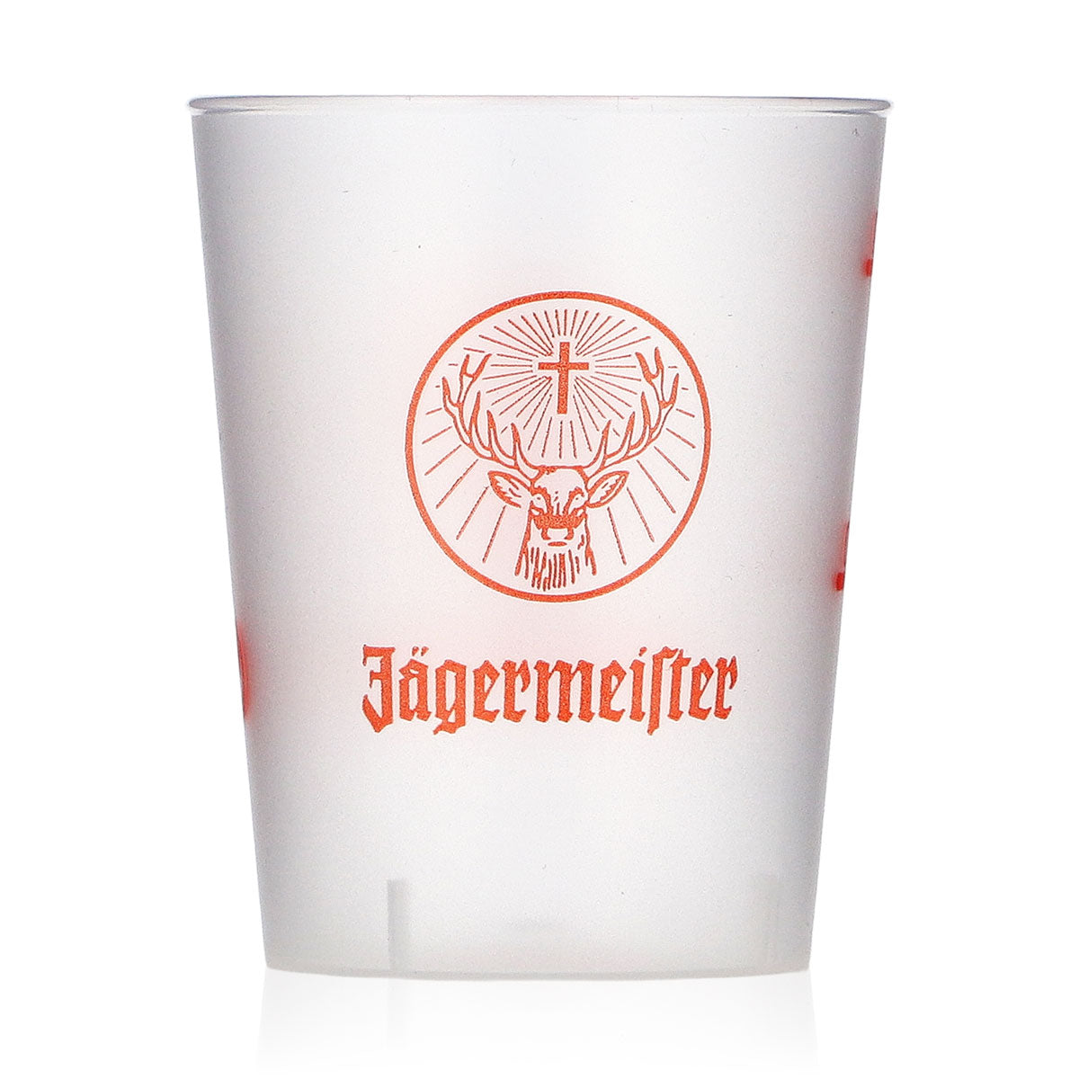 Jägermeister Likör Glas 50er Stange 2cl/4cl Orange Shotglas Kunststoff Kölsch – Ansicht 2