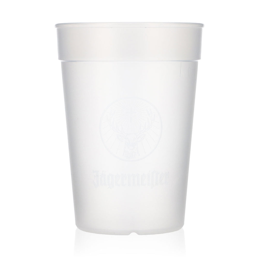Jägermeister Likör Glas Partybecher Mehrwegbecher Satiniert 0,38l