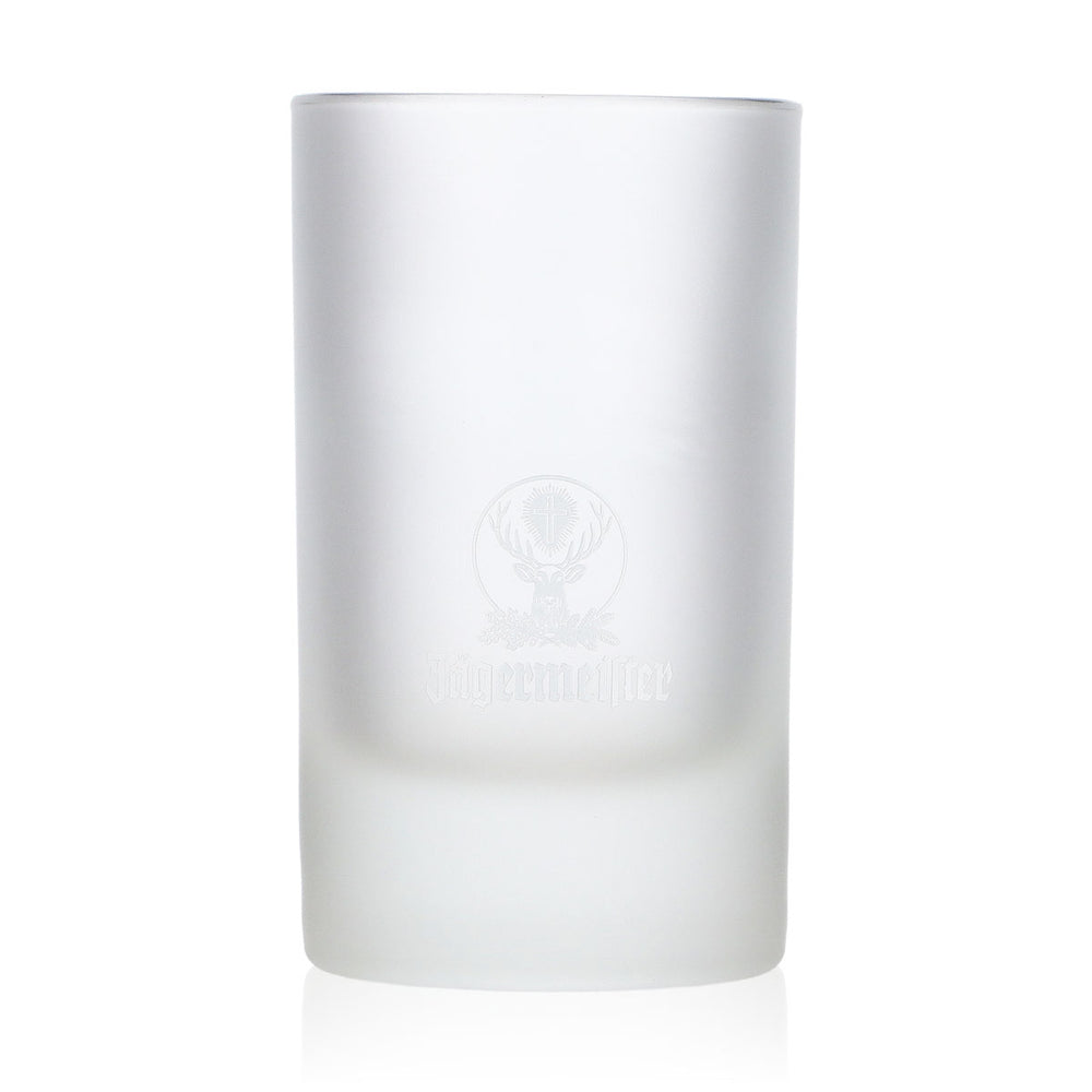 Jägermeister Likör Glas Shotglas 2cl/4cl Frosted weißes Logo kleiner Schriftzug