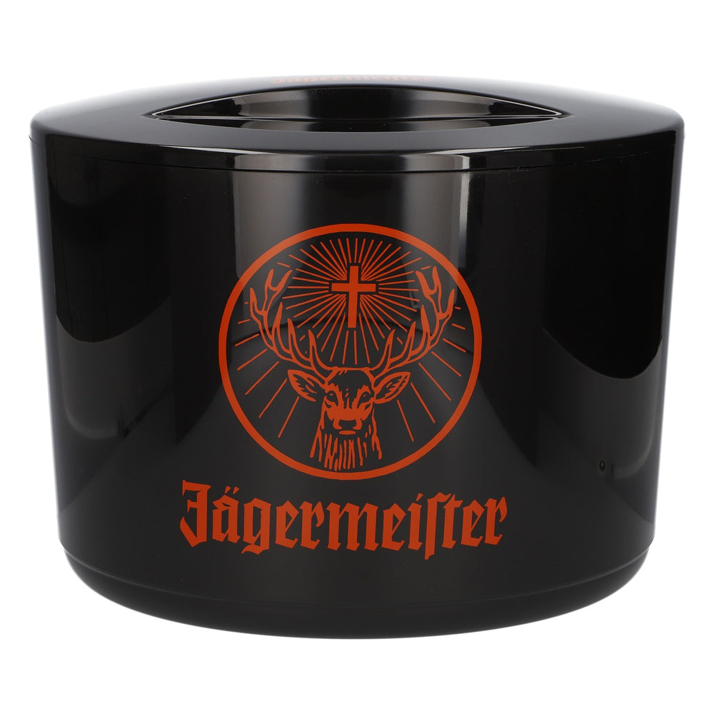 Jägermeister Likör Kühler 10l Eiskübel orangenes Logo neu Kunststoff schwarz