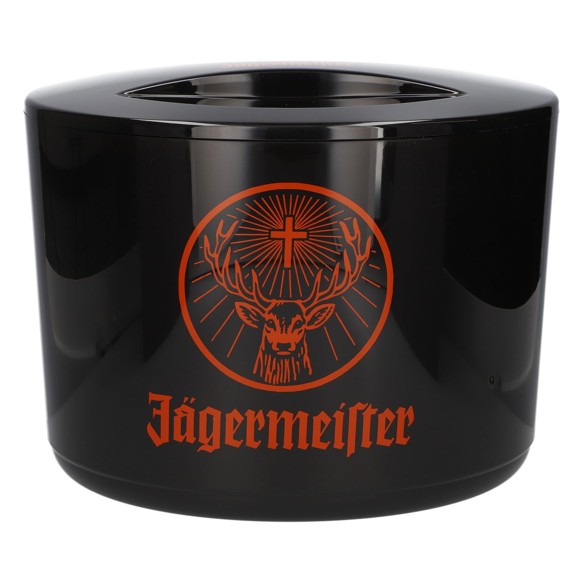 Jägermeister Likör Kühler 10l Eiskübel orangenes Logo neu Kunststoff schwarz